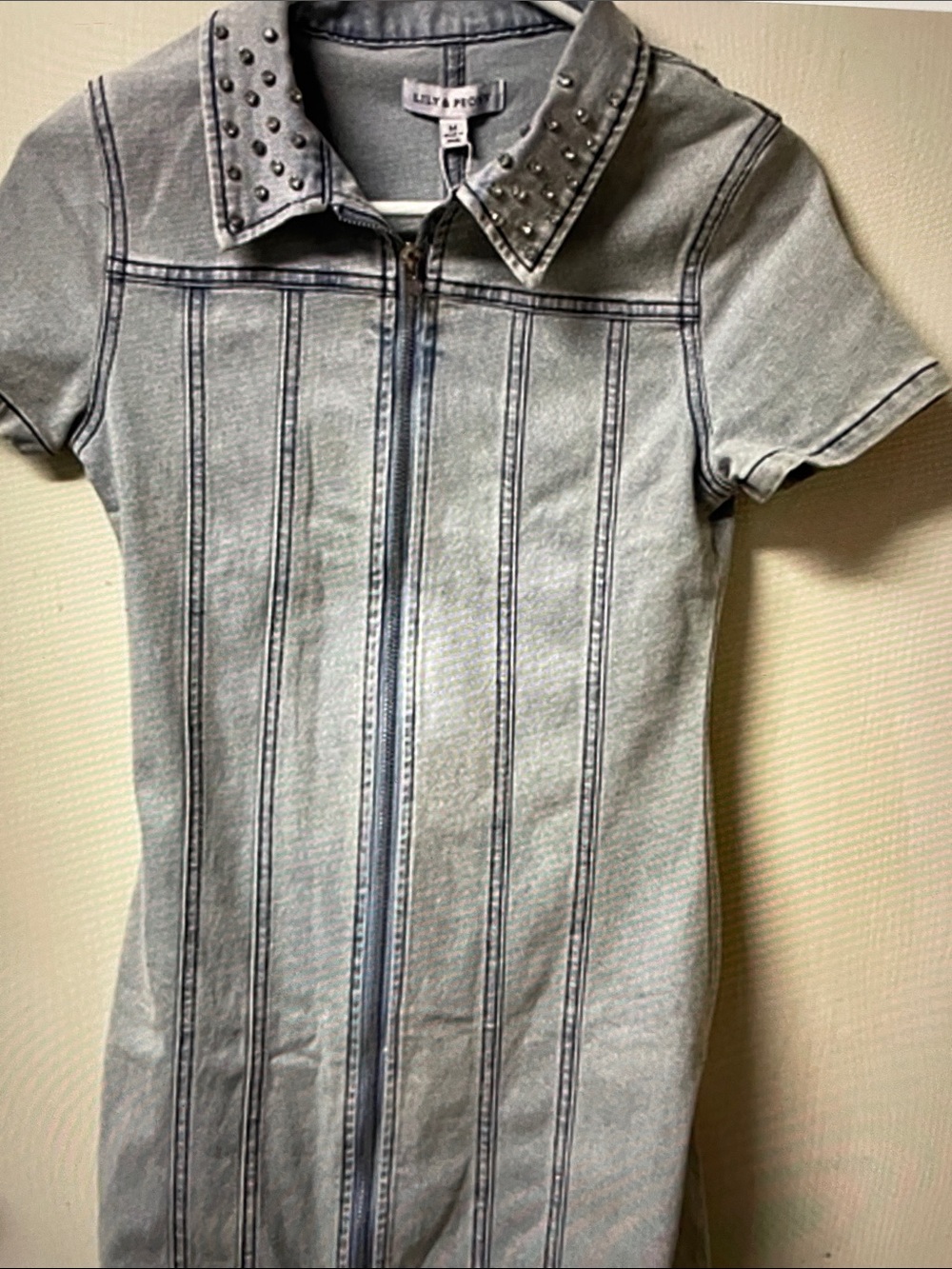 Lily & Peony Denim Dress. Short Sleeve.